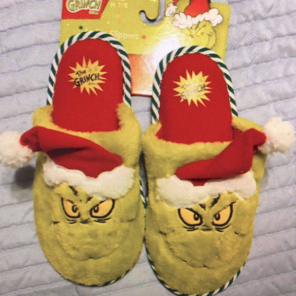 The Grinch Christmas slippers